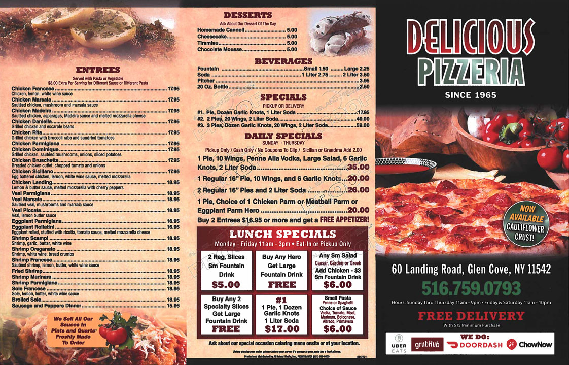 Delicious Pizza, Pizza, catering, Glen Cove,